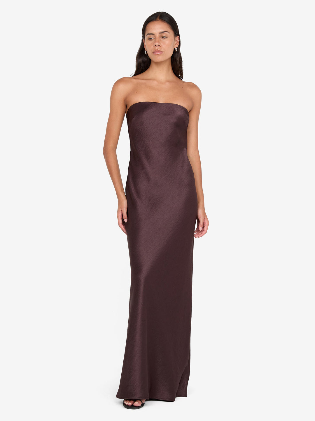 Austen Strapless Maxi Dress in Dark Chocolate