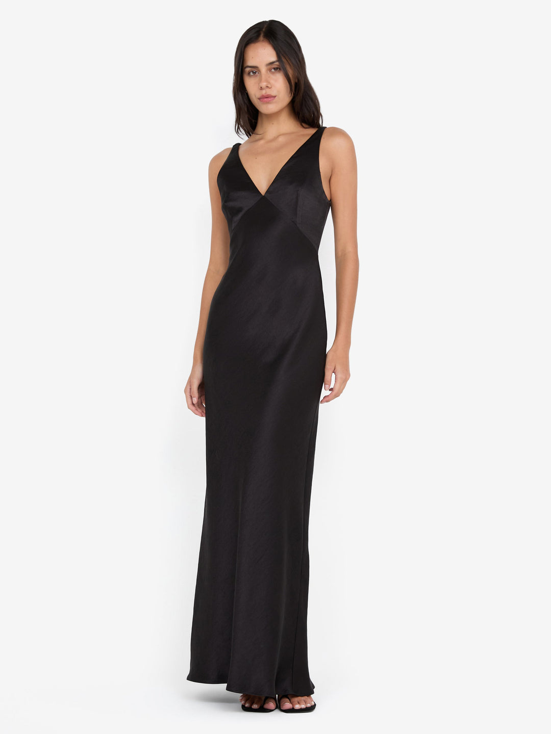 AUSTEN V NECK MAXI DRESS - BLACK