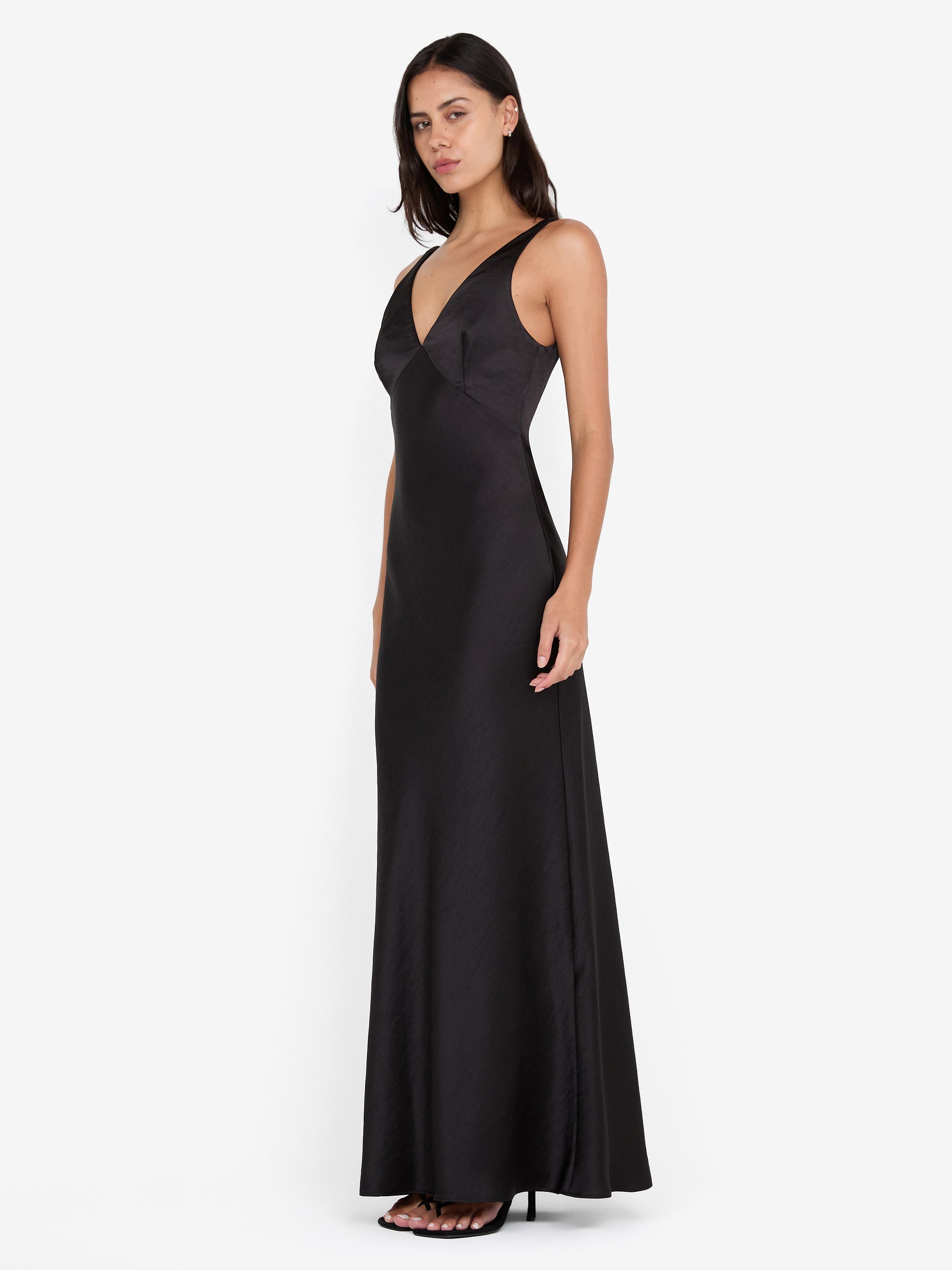 AUSTEN V NECK MAXI DRESS - BLACK – BEC + BRIDGE US
