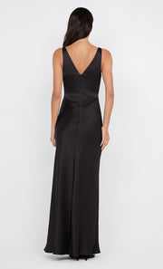 AUSTEN V NECK MAXI DRESS - BLACK