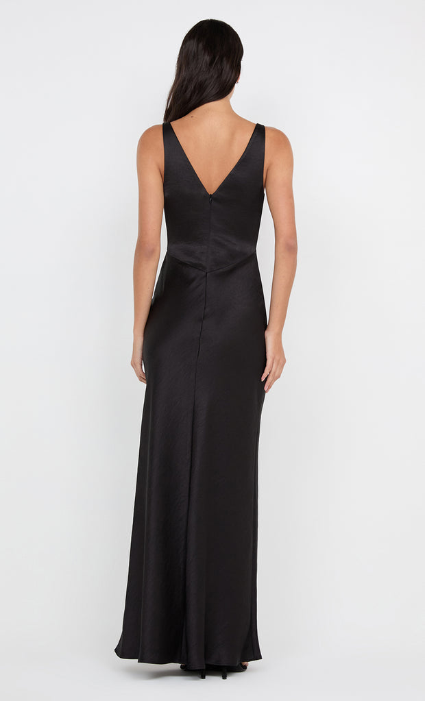 AUSTEN V NECK MAXI DRESS - BLACK