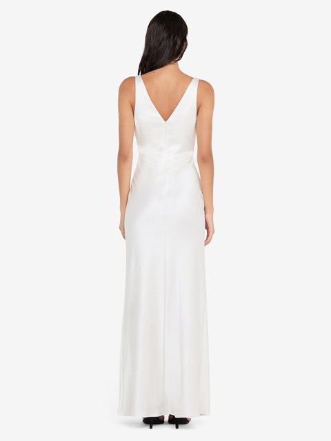 AUSTEN V NECK MAXI DRESS - IVORY