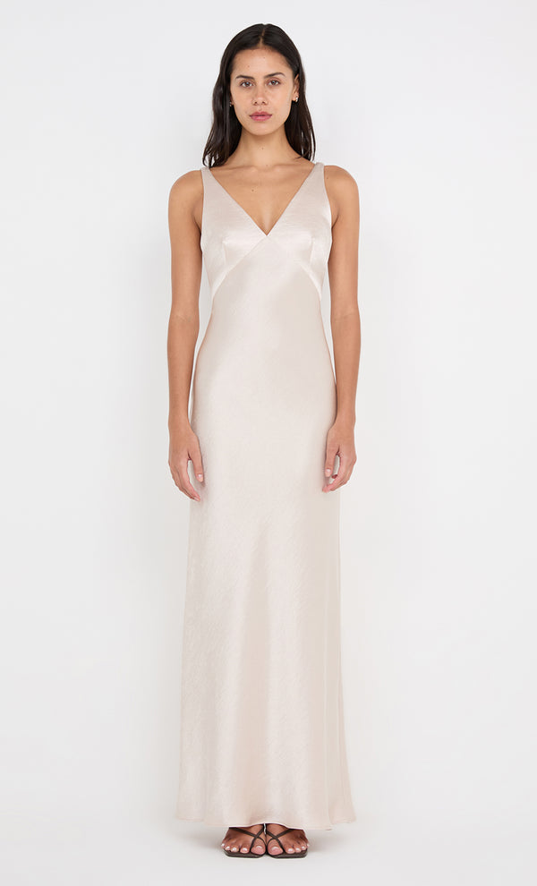 AUSTEN V NECK MAXI DRESS - SAND