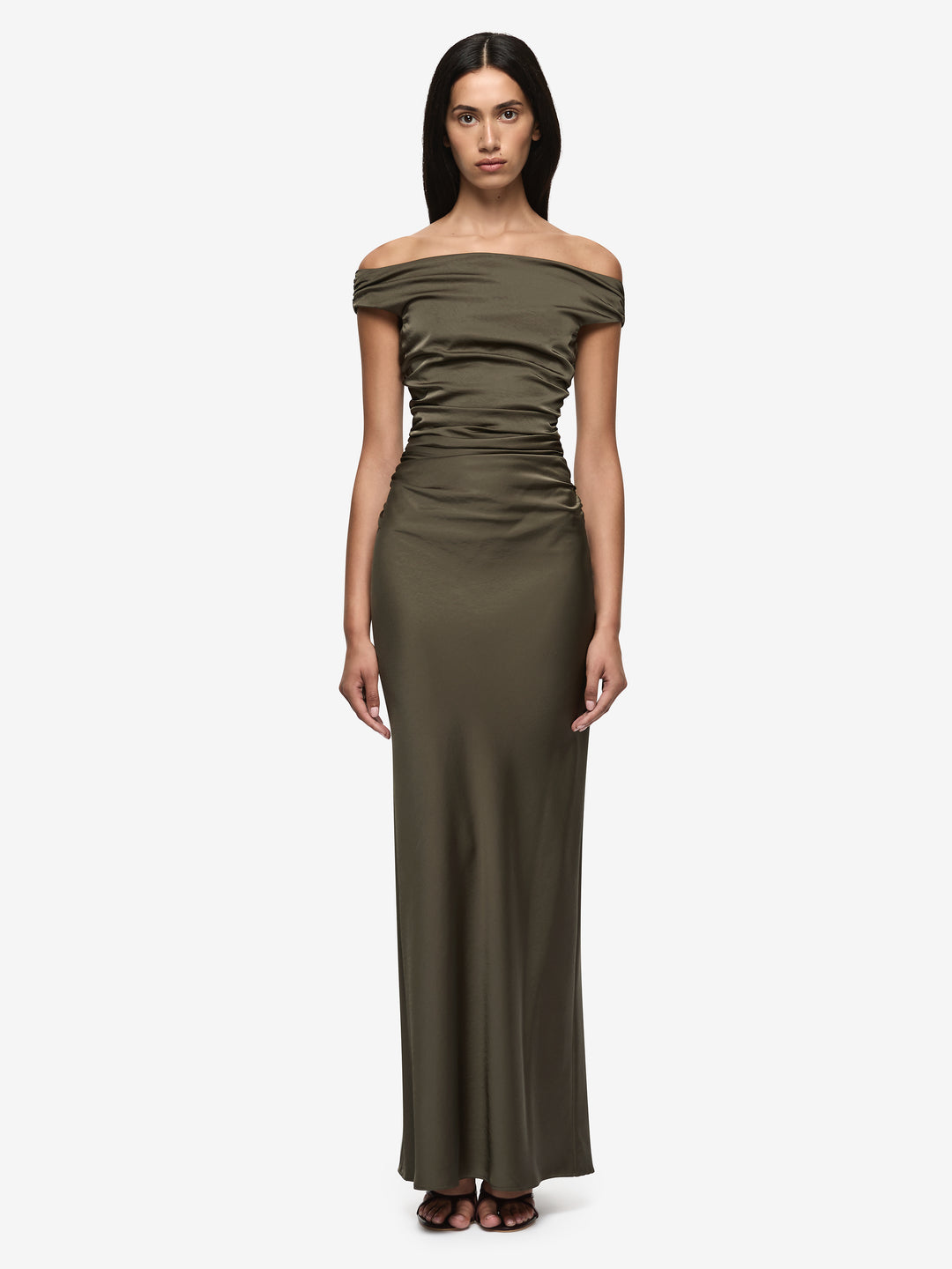 Eternity Off Shoulder Maxi in Dark Willow