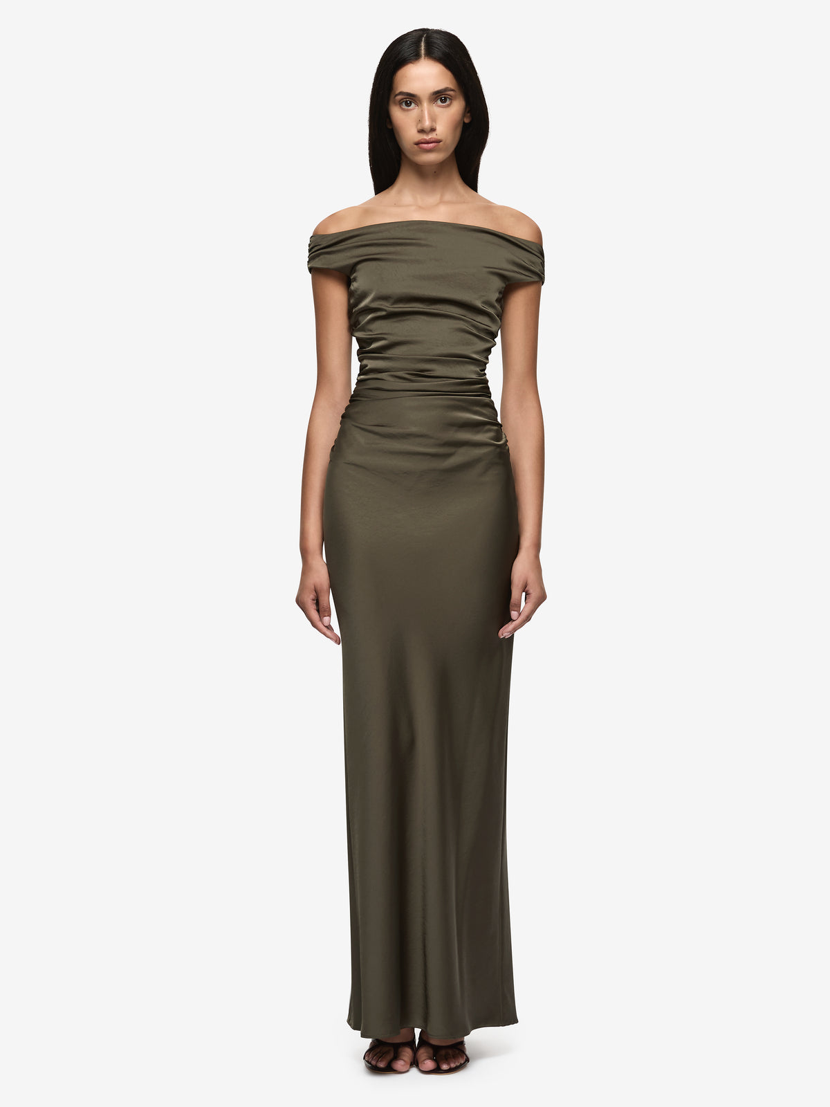 Eternity Off Shoulder Maxi in Dark Willow