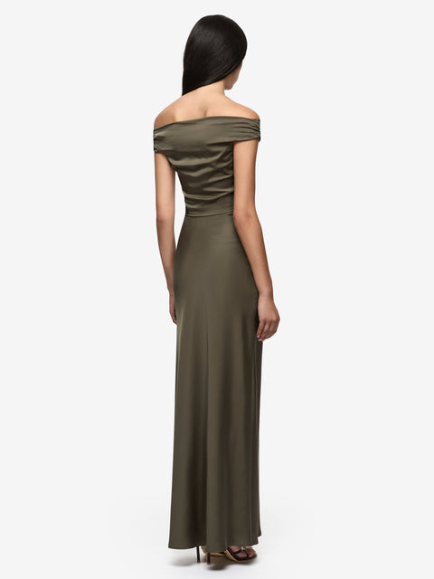 ETERNITY OFF SHOULDER MAXI - DARK WILLOW