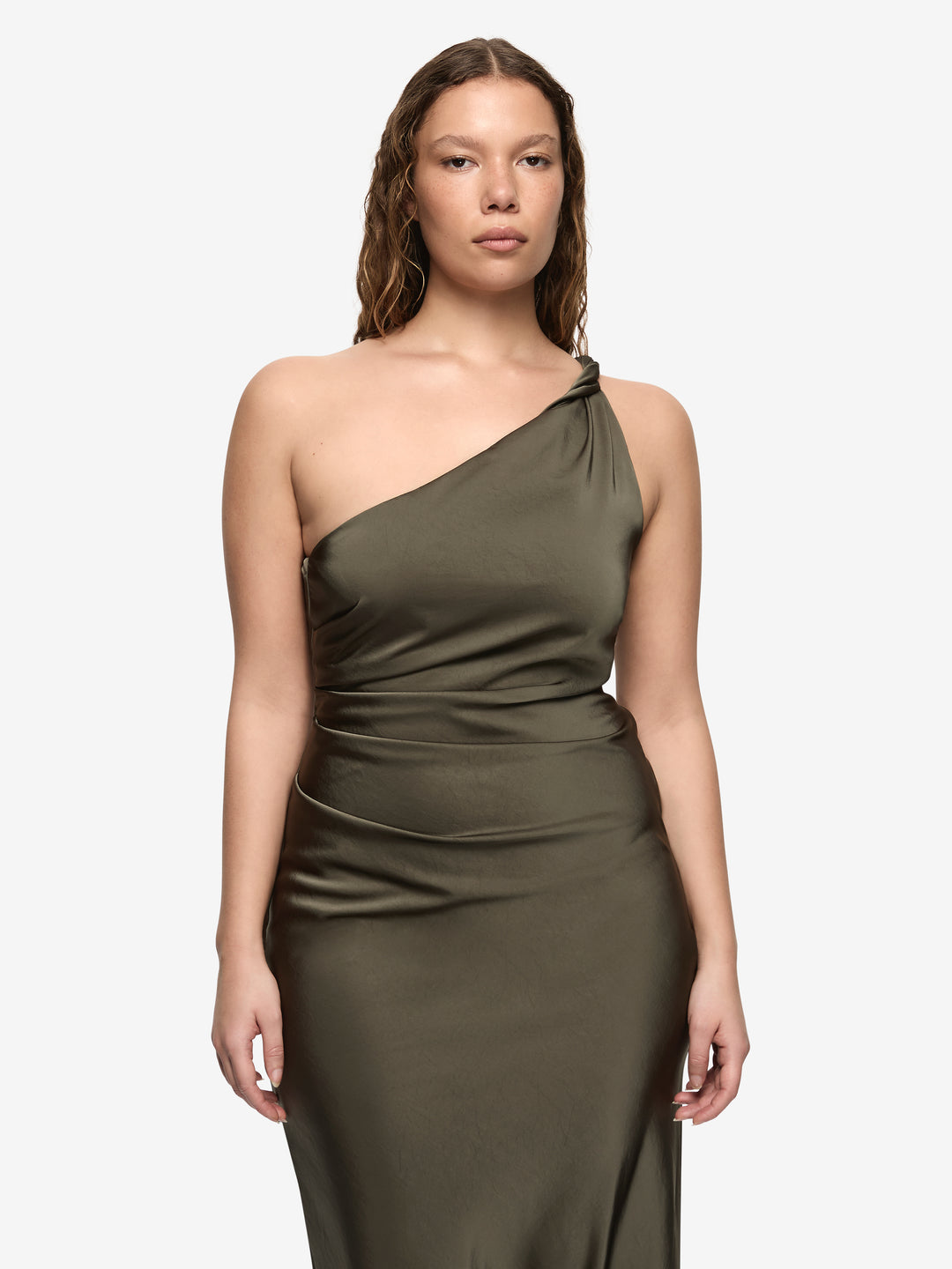 LUNETTA ASYM DRESS - DARK WILLOW