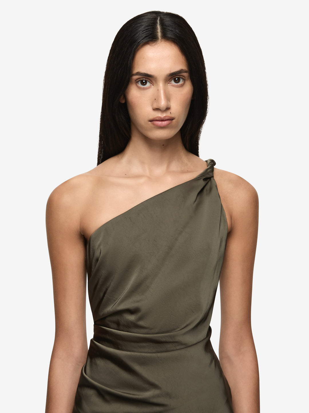 LUNETTA ASYM DRESS - DARK WILLOW