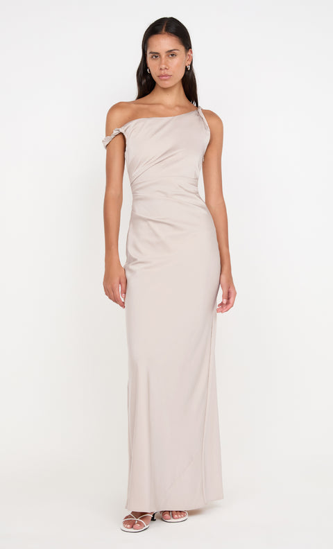 LUNETTA TWIST STRAP DRESS - SAND