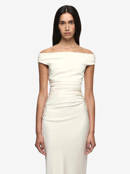 Eternity Off Shoulder Maxi in Cream
