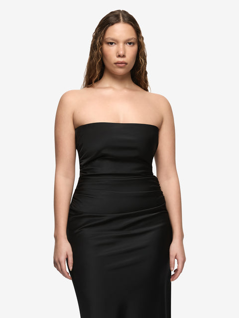 ETERNITY STRAPLESS MAXI DRESS - BLACK