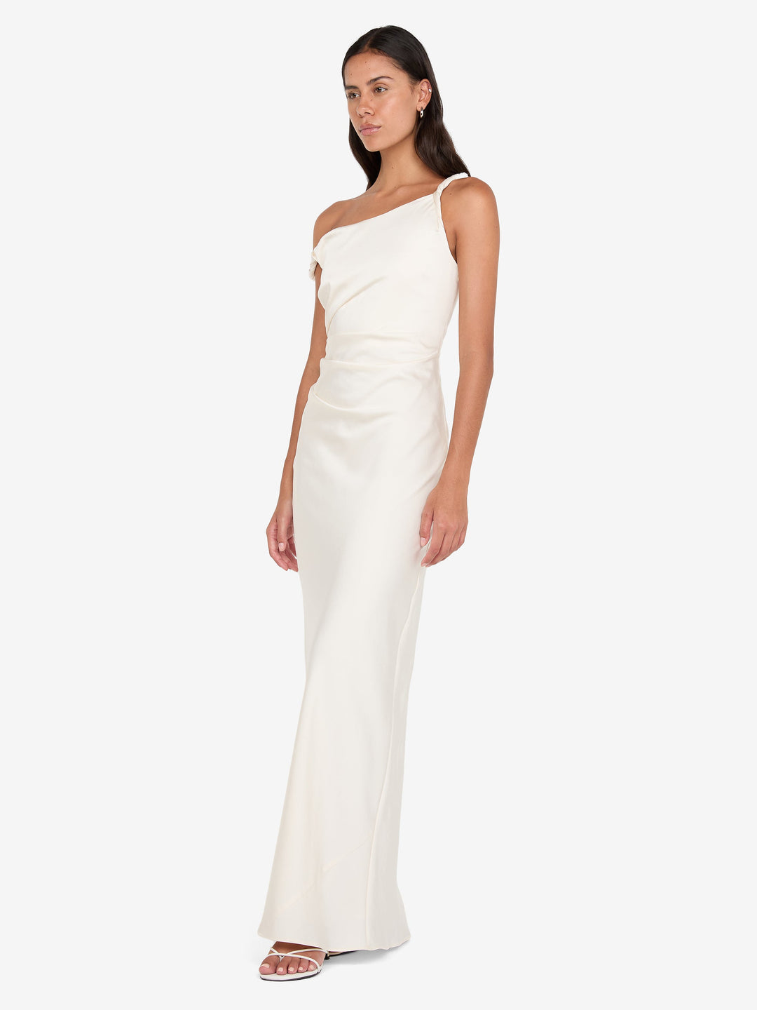 LUNETTA TWIST STRAP DRESS - CREAM