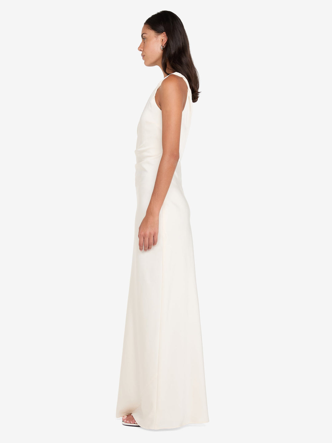 LUNETTA TWIST STRAP DRESS - CREAM