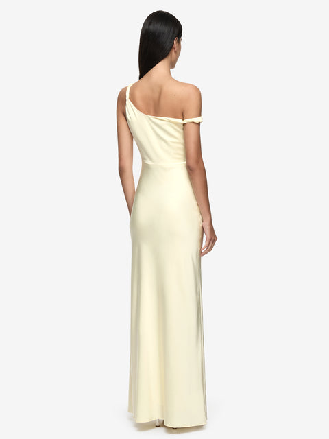 LUNETTA TWIST STRAP DRESS - ICE YELLOW