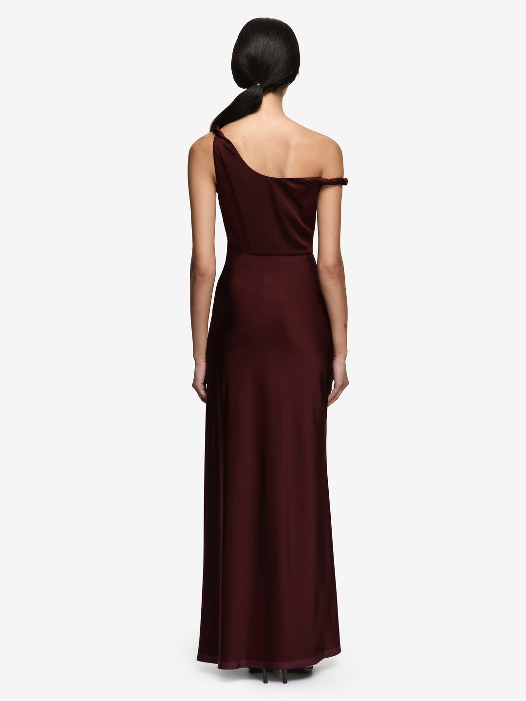 LUNETTA TWIST STRAP DRESS - PLUM