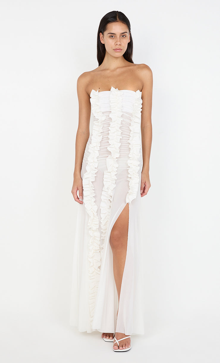 VIOLA RUFFLE GOWN - IVORY