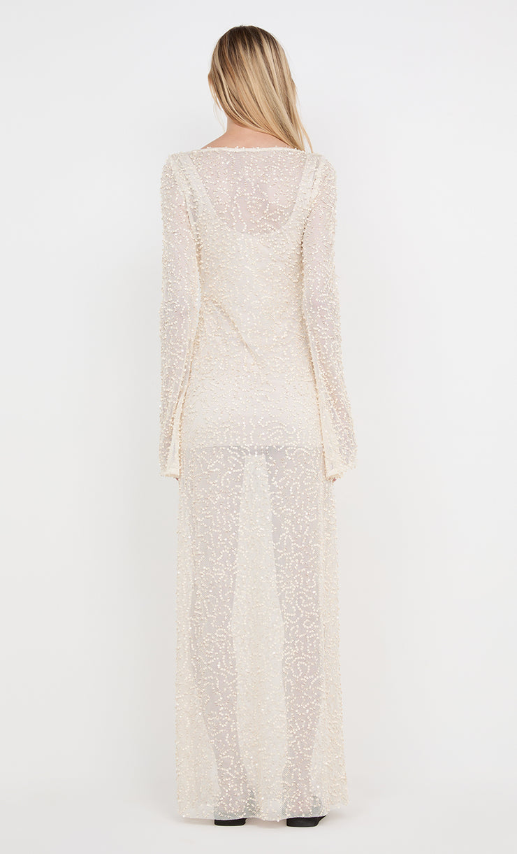 EDITH LONG SLEEVE GOWN - BUTTERCREAM