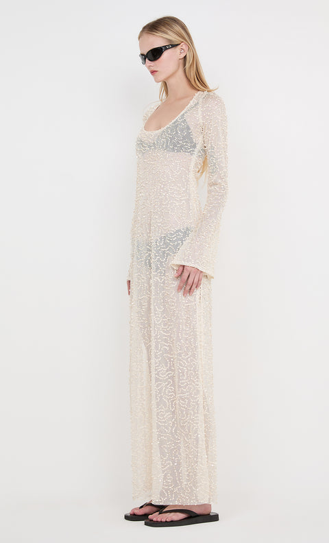 EDITH LONG SLEEVE GOWN - BUTTERCREAM