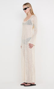 EDITH LONG SLEEVE GOWN - BUTTERCREAM