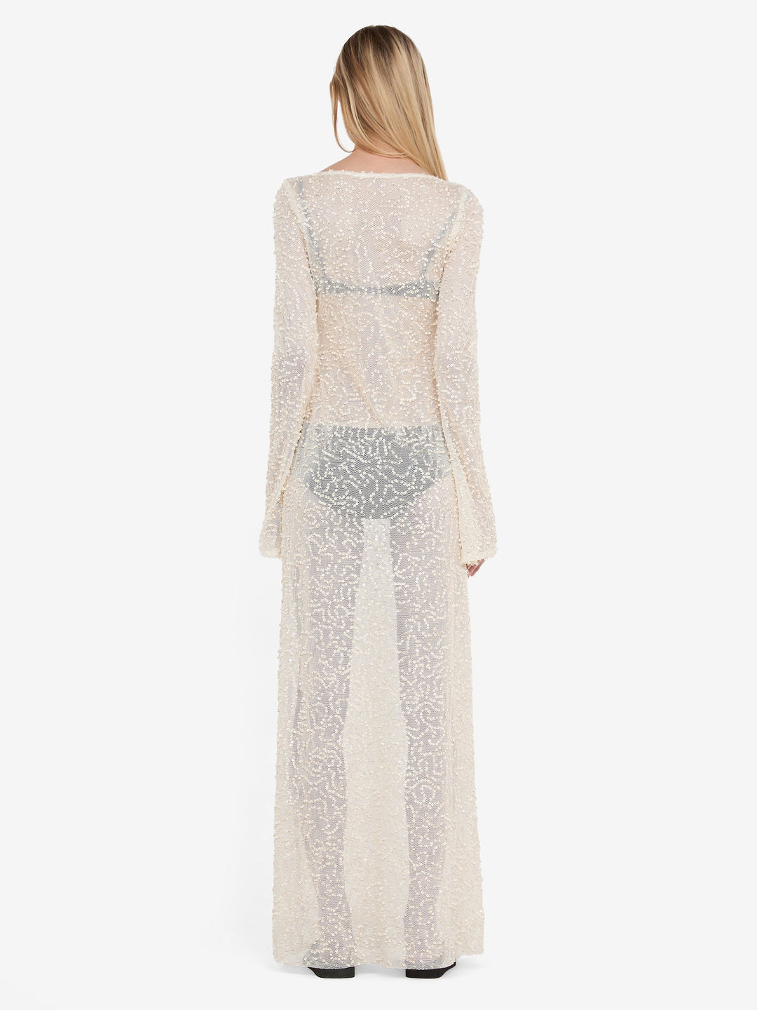 EDITH LONG SLEEVE GOWN - BUTTERCREAM