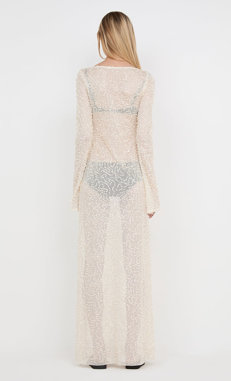 EDITH LONG SLEEVE GOWN - BUTTERCREAM
