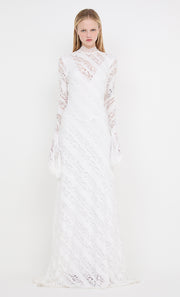 HENRIETTA LONG SLEEVE GOWN - WHITE
