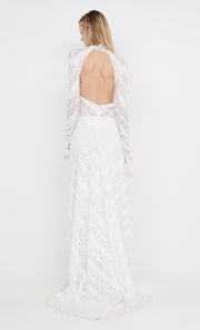 HENRIETTA LONG SLEEVE GOWN - WHITE