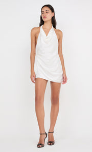BENNET HALTER MINI DRESS - WHITE