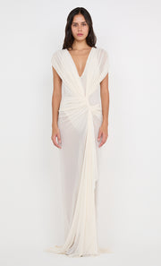 LEIA DRAPE GOWN - BUTTERCREAM