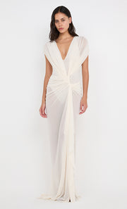 LEIA DRAPE GOWN - BUTTERCREAM