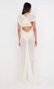 LEIA DRAPE GOWN - BUTTERCREAM