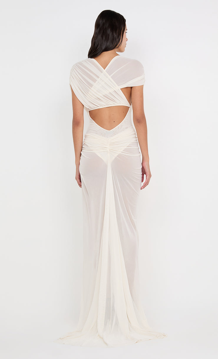 LEIA DRAPE GOWN - BUTTERCREAM
