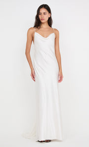 BENNET COWL GOWN - WHITE