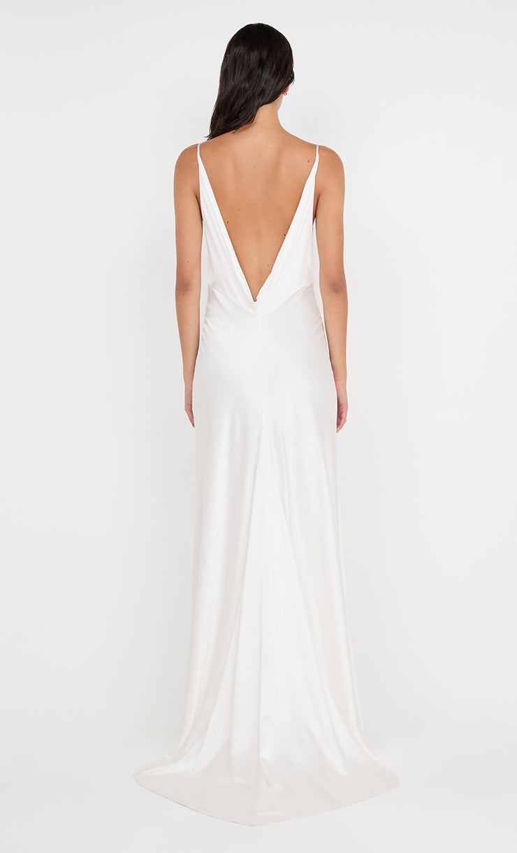 BENNET COWL GOWN - WHITE