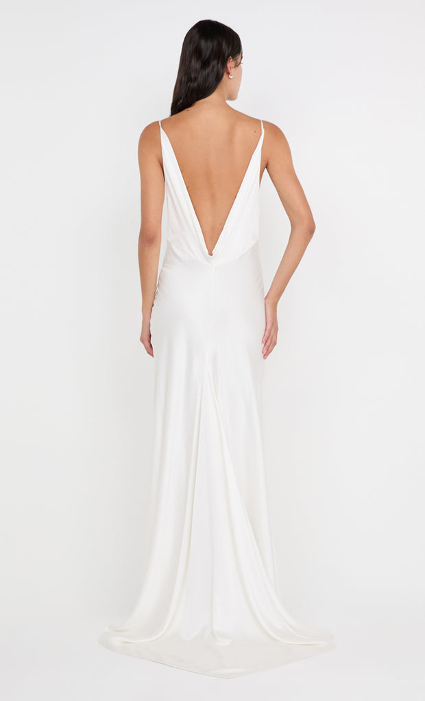 BENNET COWL GOWN - WHITE