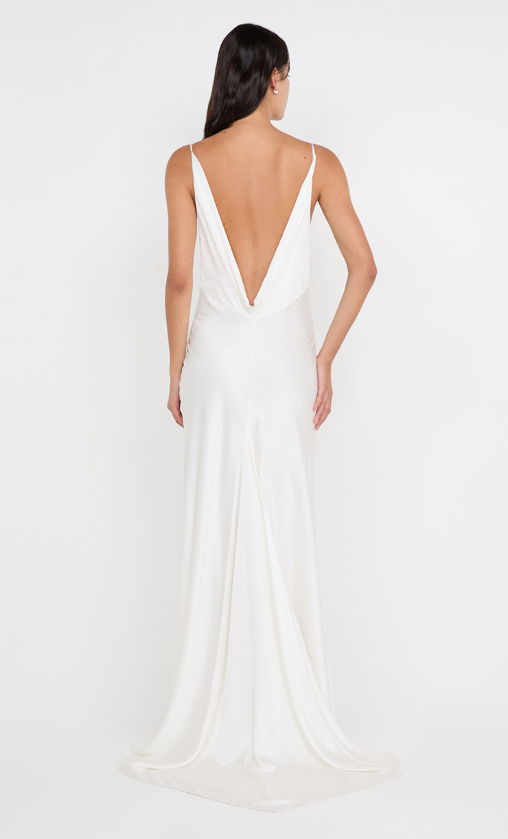 BENNET COWL GOWN - WHITE