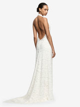 PINA HALTER GOWN - IVORY
