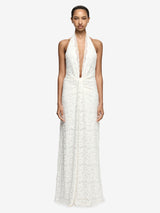 PINA HALTER GOWN - IVORY