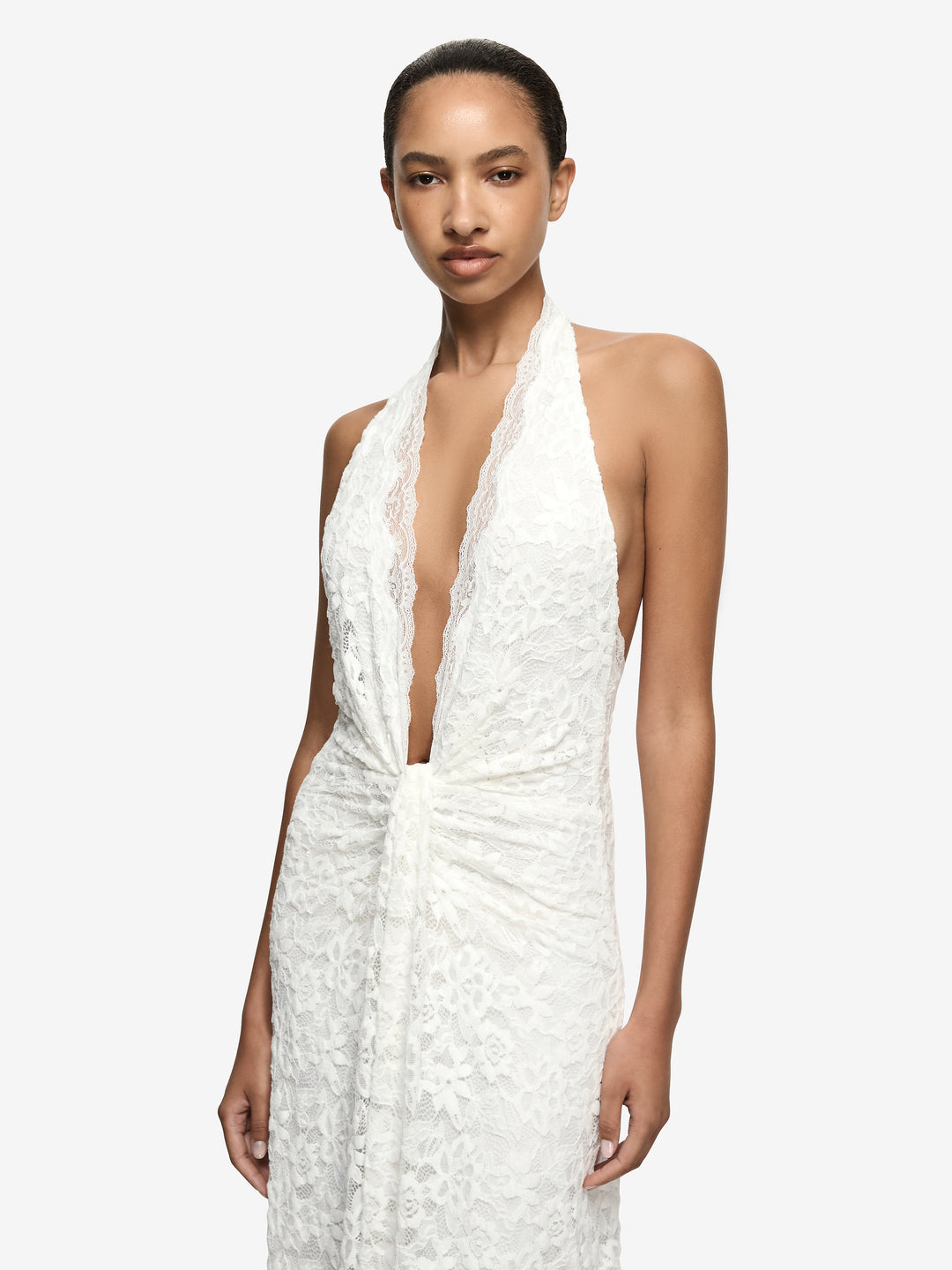 PINA HALTER GOWN - IVORY