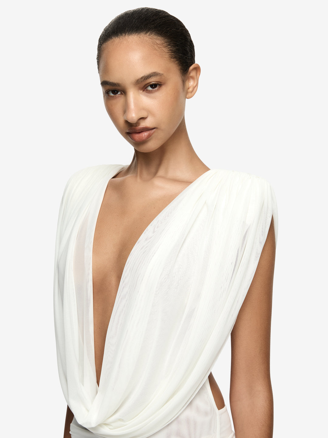ARIANNA COWL NECK MAXI DRESS - IVORY