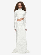 PINA LONG SLEEVE GOWN - IVORY