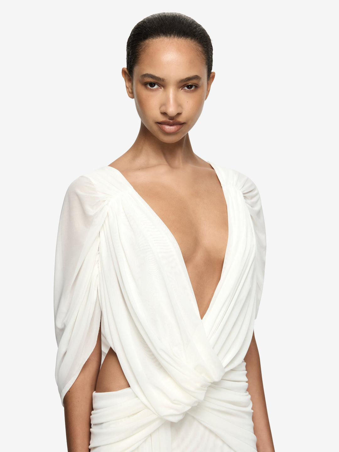 ARIANNA DRAPE MAXI DRESS - IVORY