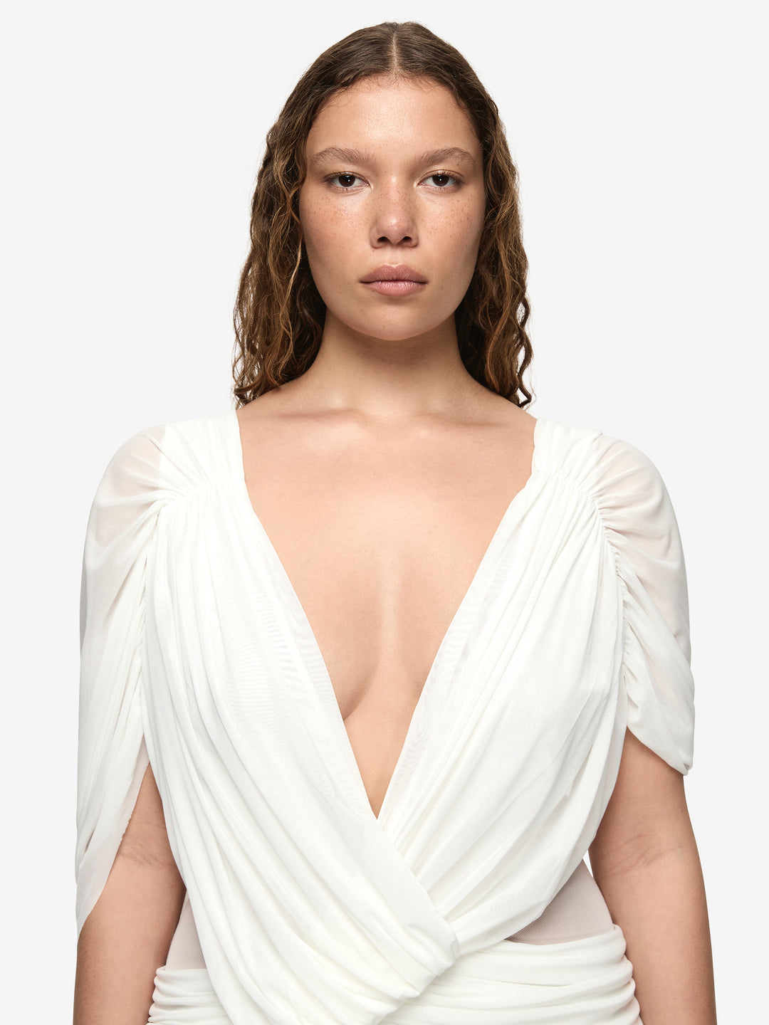 ARIANNA DRAPE MAXI DRESS - IVORY