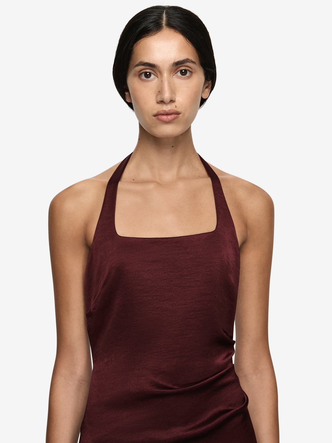 MELODY HALTER MAXI DRESS - PLUM