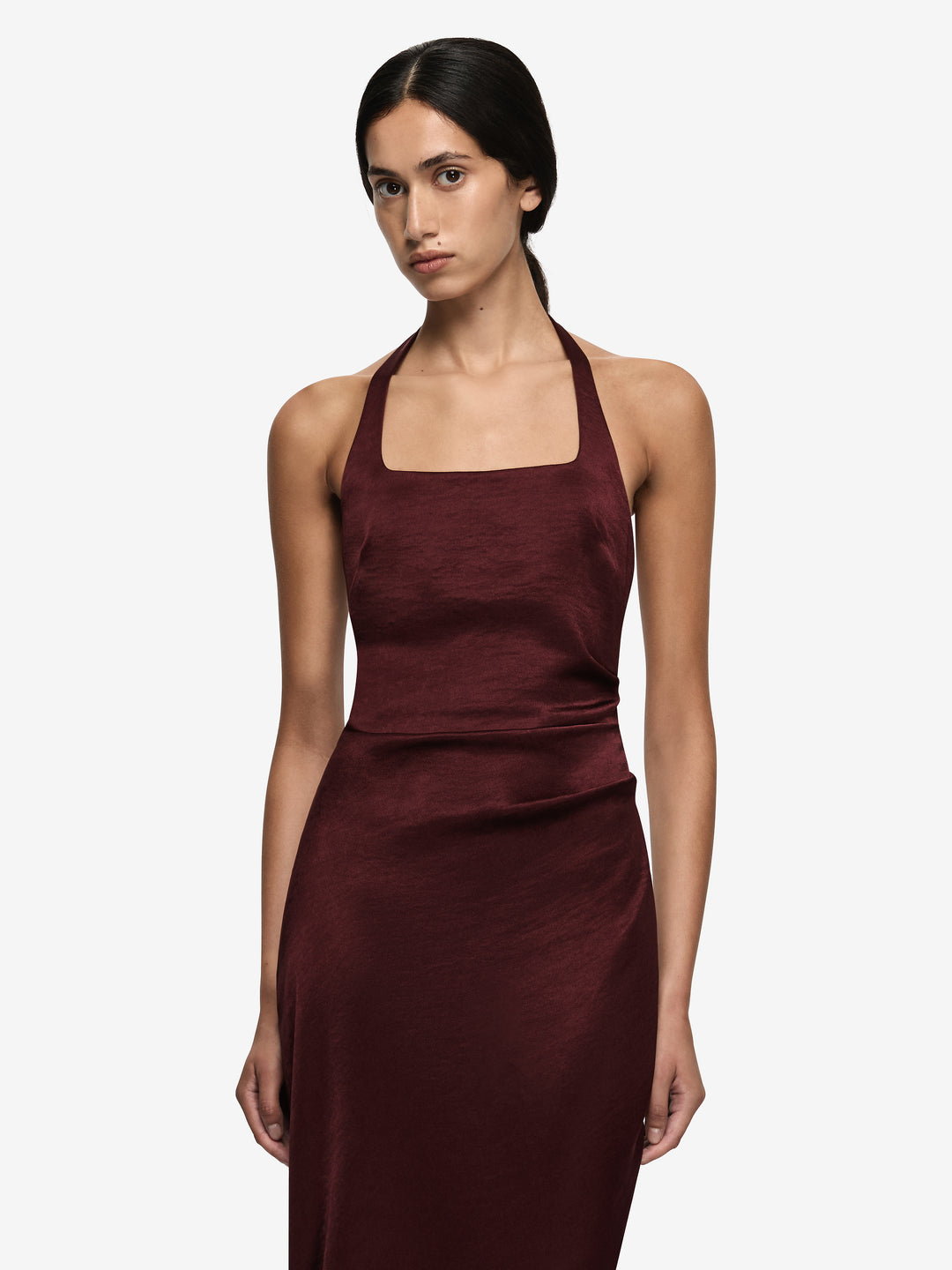 MELODY HALTER MAXI DRESS - PLUM