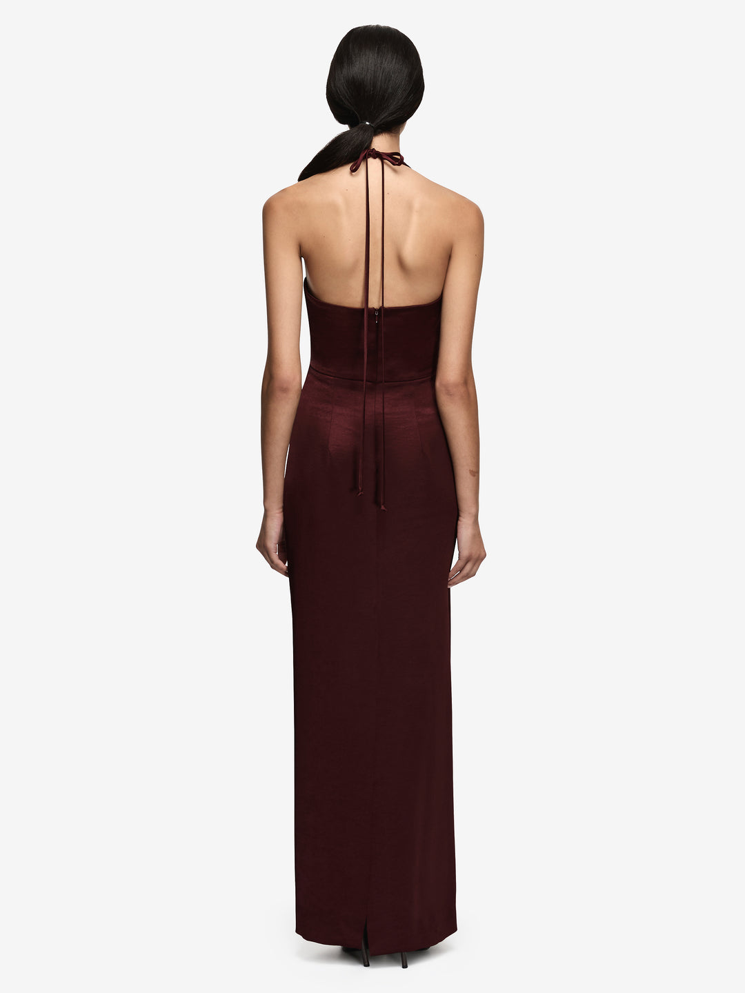 MELODY HALTER MAXI DRESS - PLUM