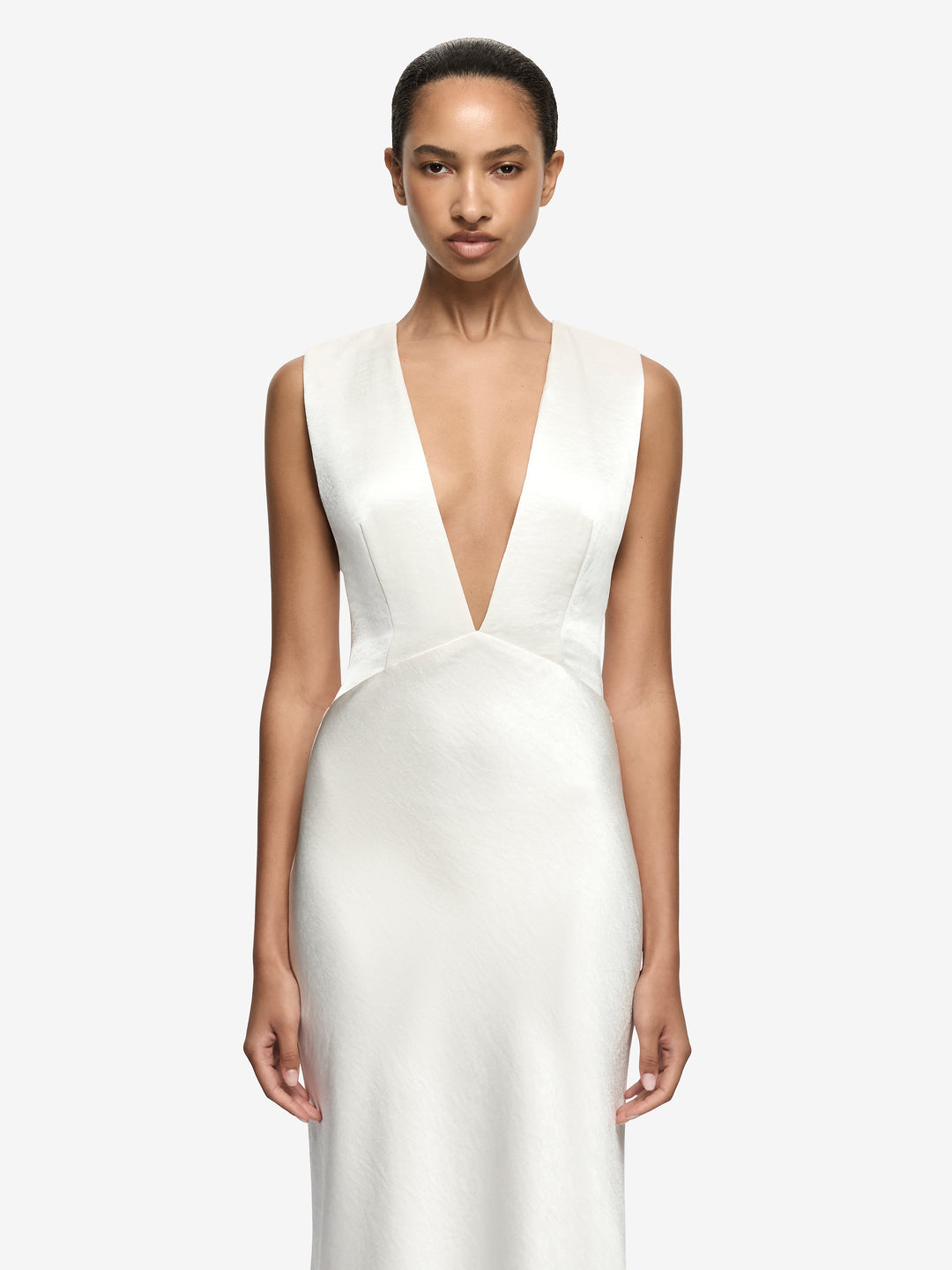 MELODY V MAXI DRESS  - IVORY