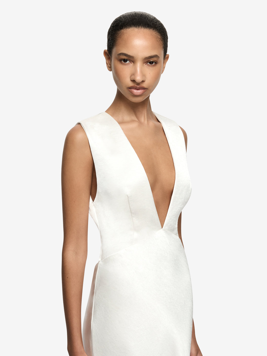 MELODY V MAXI DRESS  - IVORY