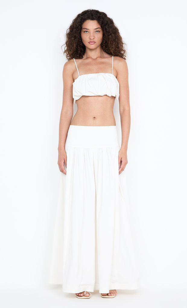 DOMENIC CROPPED BUBBLE TOP - IVORY