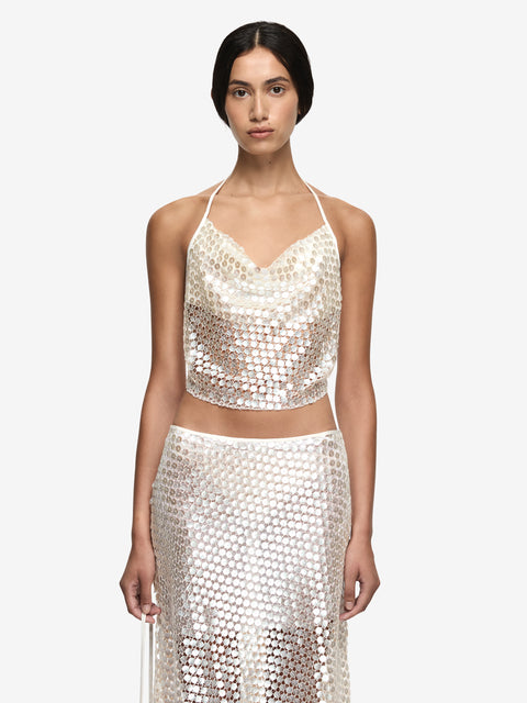 PERLA HALTER TOP - PEARL